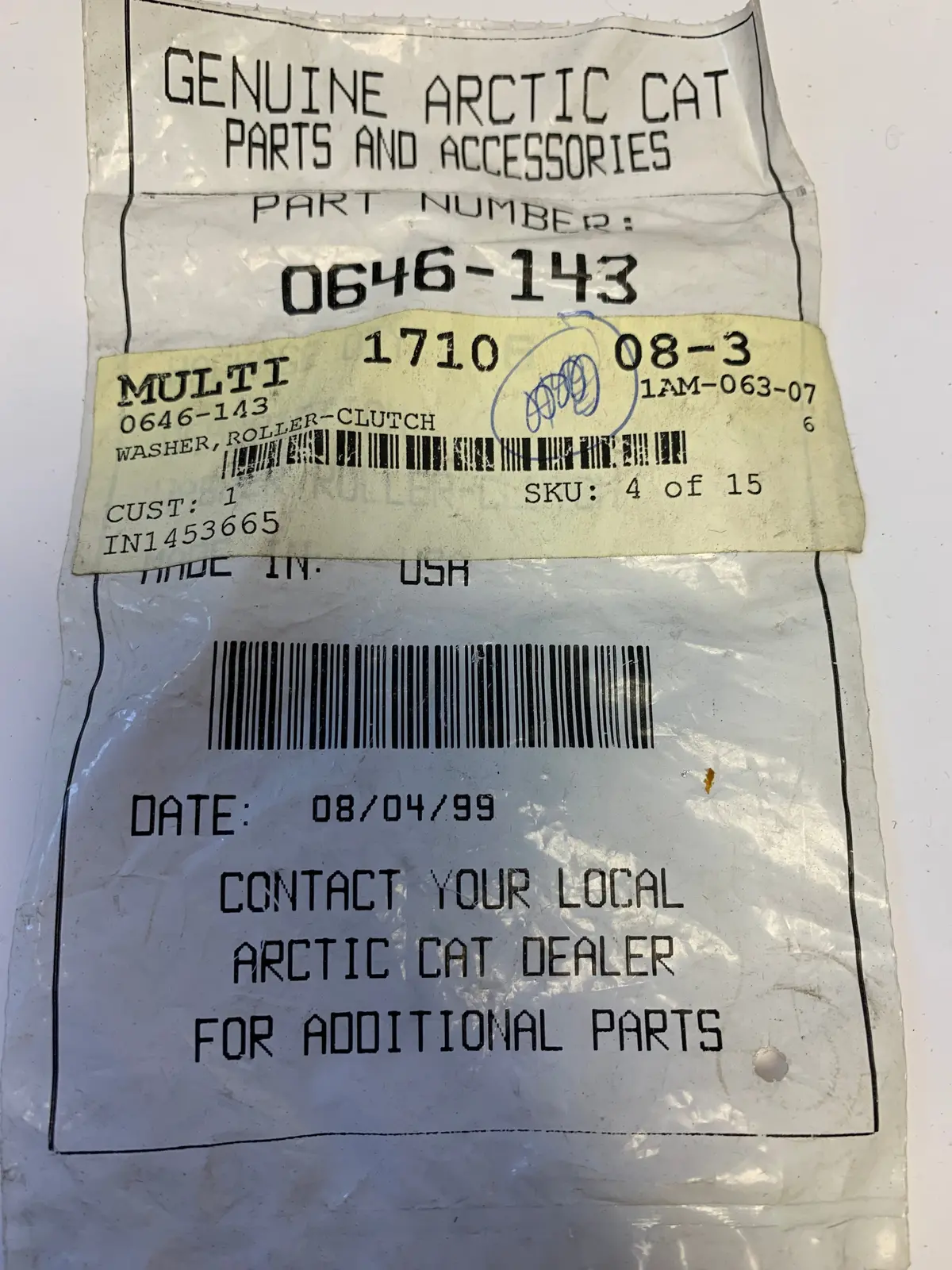 Arctic Cat Roller Clutch Washer 1