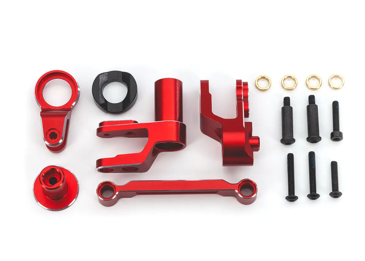 10246-Red Traxxas Steering Bellcranks, Draglink, Red-Anodized Aluminum 1