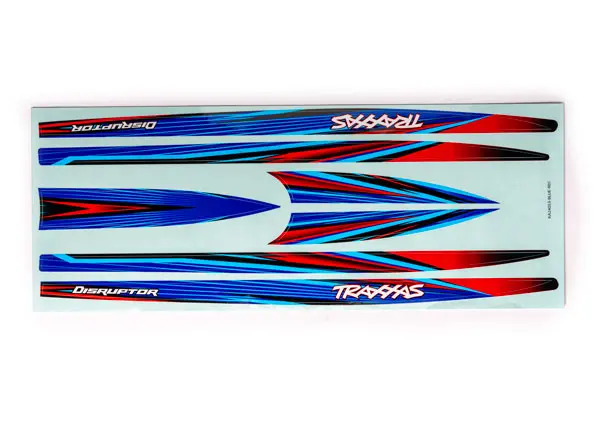 10698-Blue Traxxas Decal Set For Disruptor Hull, Waterproof - Blue 1