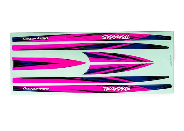 10698-Pink Traxxas Decal Set For Disruptor Hull, Waterproof - Pink 1