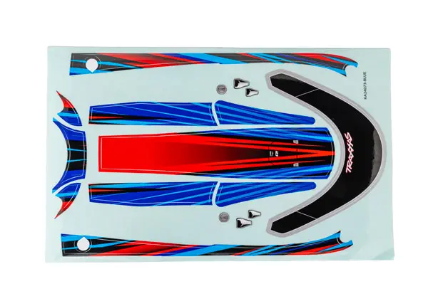 10699-Blue  Traxxas Decal Set, For Disruptor Hatch, Waterproof - Blue 1