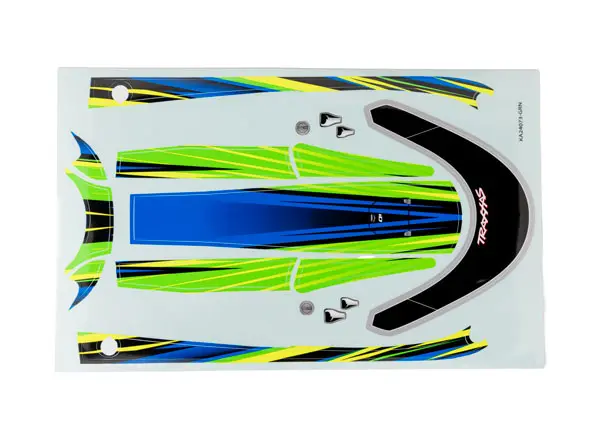 10699-Grn Traxxas Decal Set, For Disruptor Hatch, Waterproof - Green 1