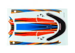 10699-Orng Traxxas Decal Set, For Disruptor Hatch, Waterproof - Orange 1