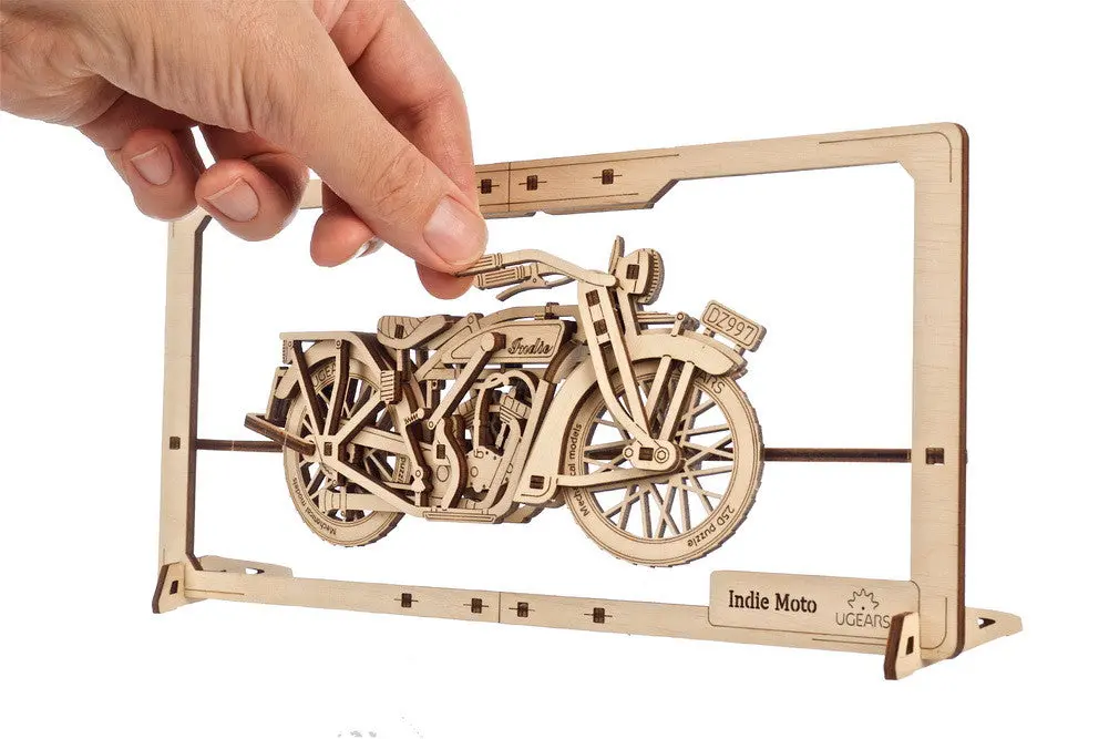 Ugears Indie Moto 2.5D Puzzle - 42 Pieces 1