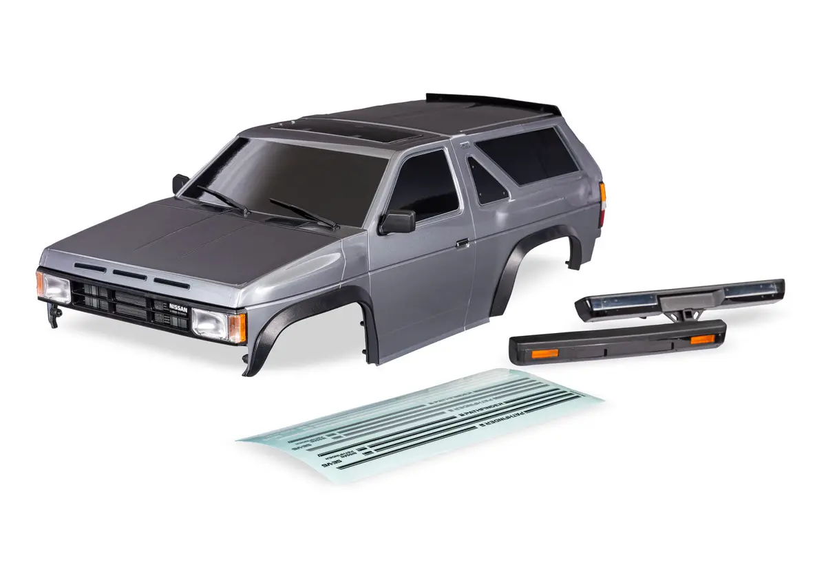 11011-Slvr Traxxas Body, 1988 Nissan Pathfinder Complete - Silver 1