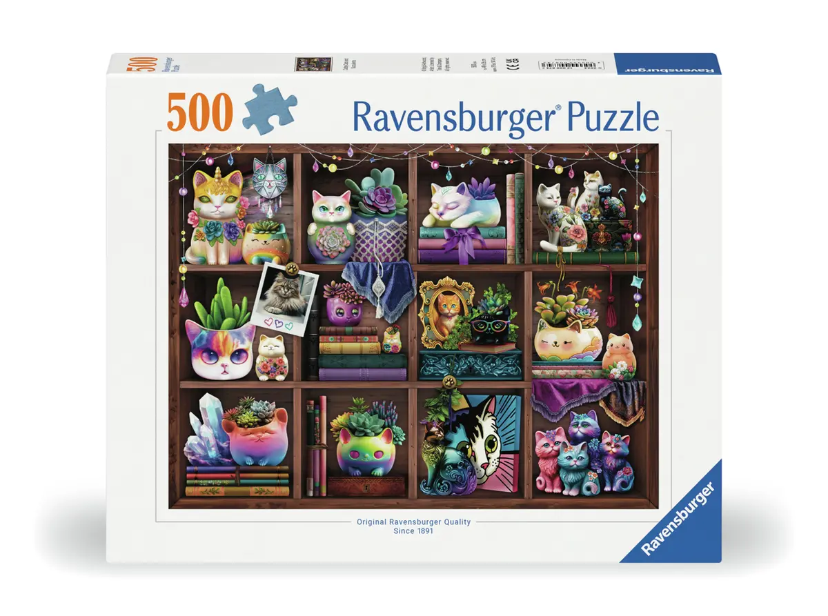 Cubby Cats And Succulents 500-Piece Puzzle 1