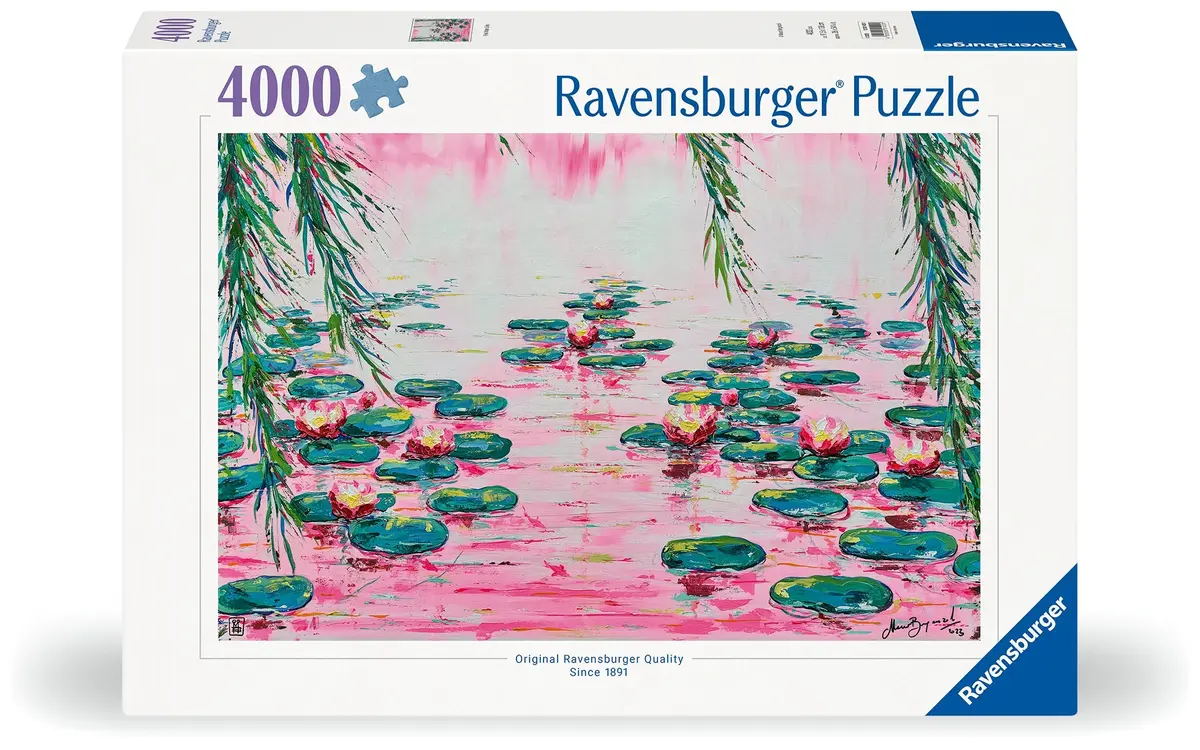 Pink Water Lillies 4000-Piece Puzzle 1