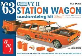 1:25 '63 Chevy Ii Station Wagon Customizing Kit 3 In 1 1