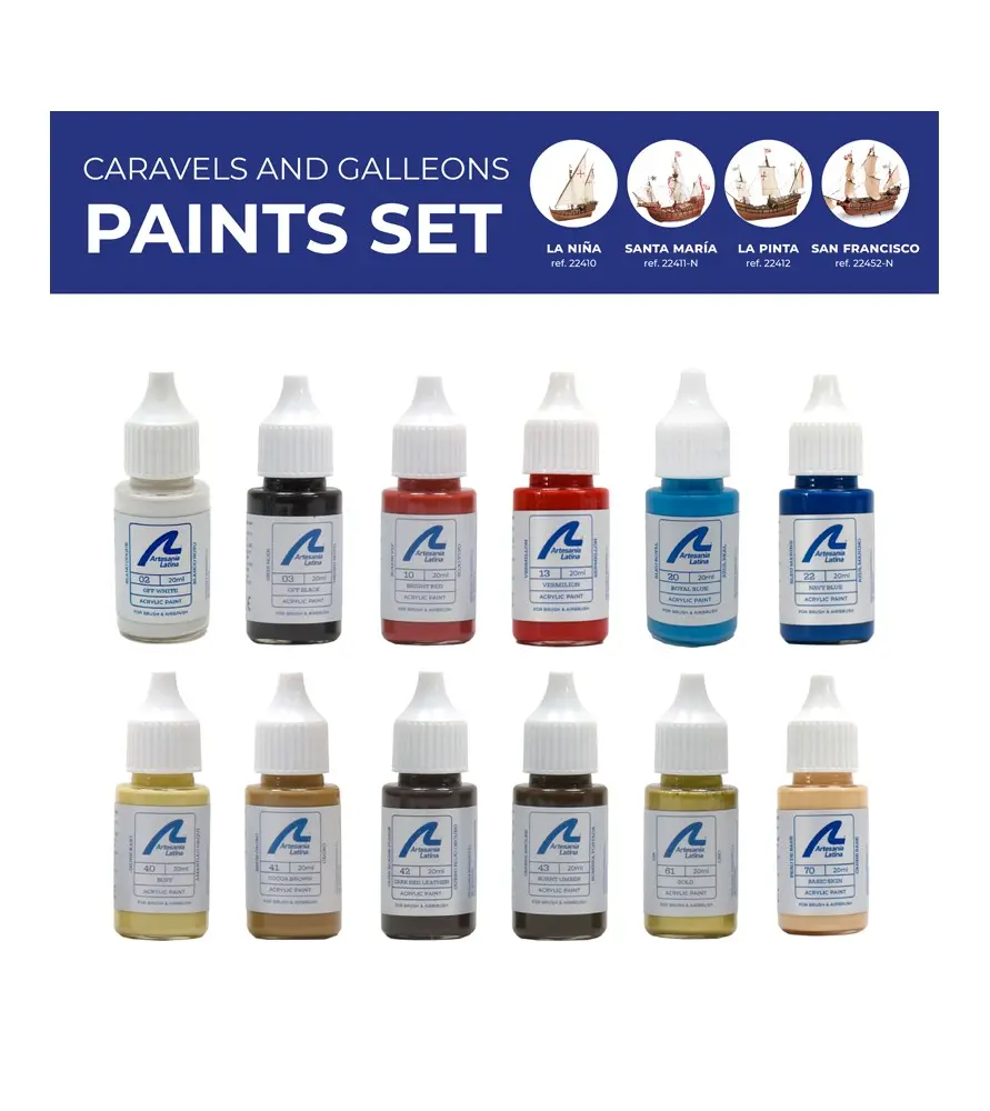 Art277pack8 Artesania Latina Carvel And Galions Set (12 Bottles) 1