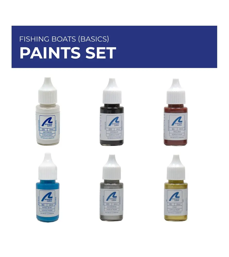 Art272pack13 Basic Fishin Boat Set (6 Bottles) Models 19010, 19007,19017 1