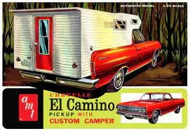 1:25 Chevelle El Camino Pickup With Custom Camper 1