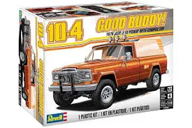 1:24 10.4 Good Buddy! 1979 Jeep J-10 Pickup With Camper Top 1