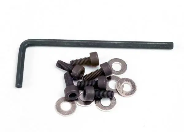 1552 Traxxas 3X8mm Cap Head Screw W/Wrench & Washers (6) 1