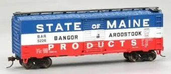 Ho Track-Cleaning 40' Box Car New Haven #45062 State Of Maine 1