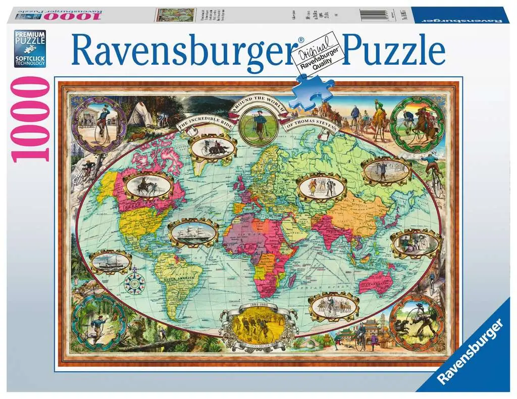 Bicycles Around The World 1000-Piece Puzzle Old 1