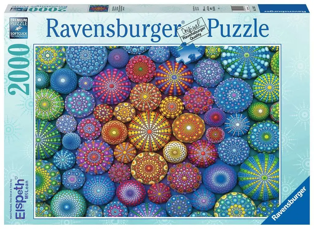 Radiating Rainbow Mandalas 2000-Piece Puzzle 1