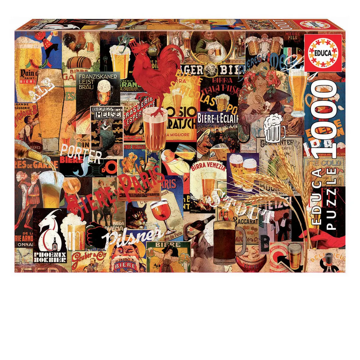 Vintage Beer Collage 1000-Piece Puzzle 1