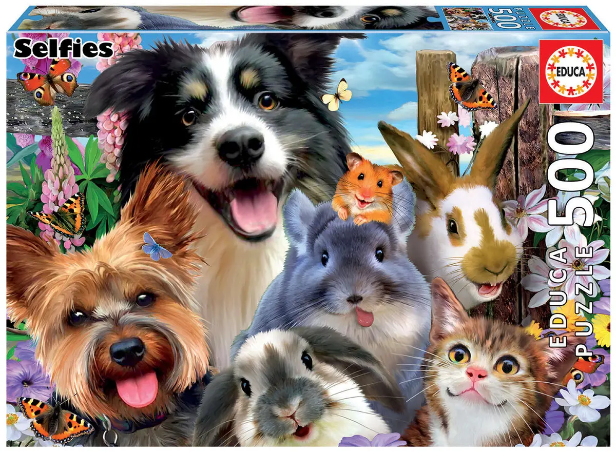 Yard Buddies Selfie 500-Piece Puzzle 1