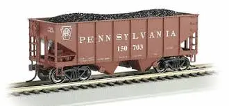 55 Ton 2-Bay Usra Outside-Braced Hopper W/Removable Coal Load (Pennsylvania) 1