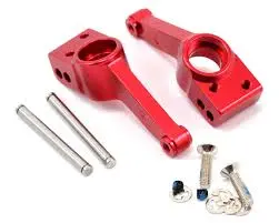 Carriers, Stub Axle(Red-Anodized)(Rear)(Left & Right)/ 3X32mm Hinge Pins(2)/E-Clips(6)/Hardware 1