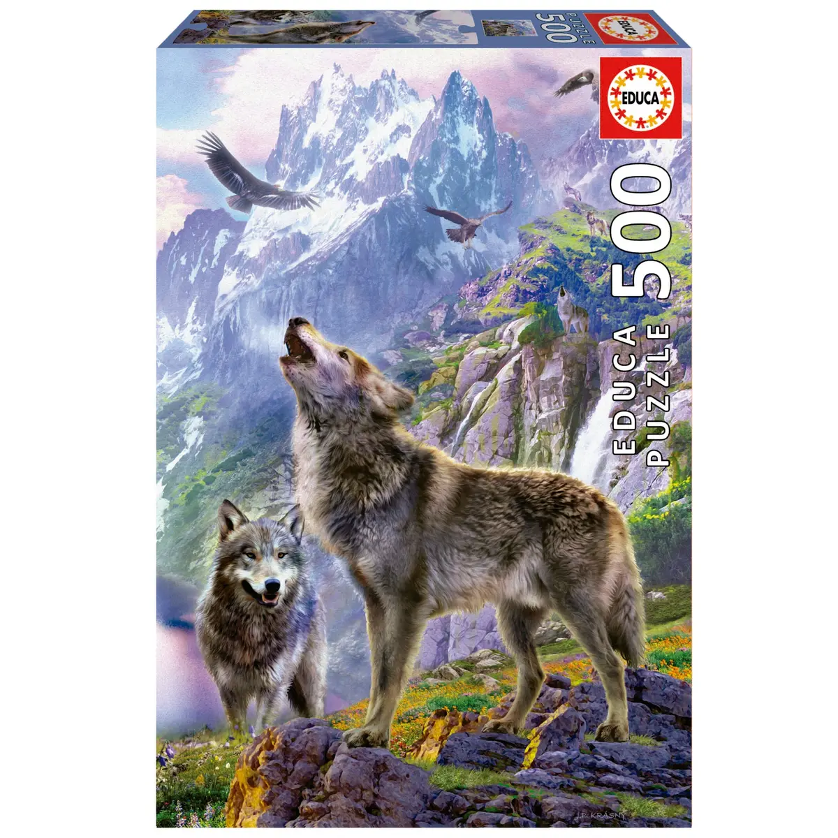 Wolves In The Rocks 500-Piece Puzzle 1