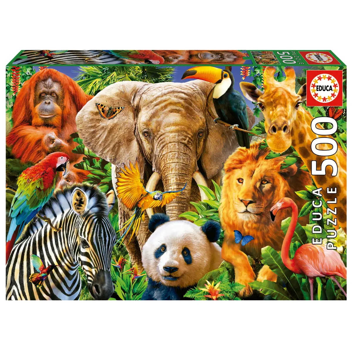 Wild Animal Collage 500-Piece Puzzle 1
