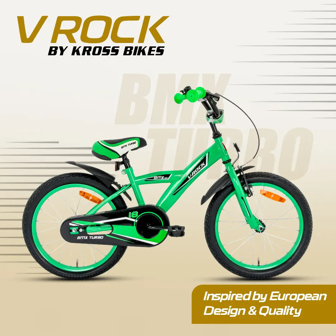 V Rock Bmx Turbo 18T Turbo Green Kids Bike, Steel Frame, Coaster Hub (5–8 Years) 1