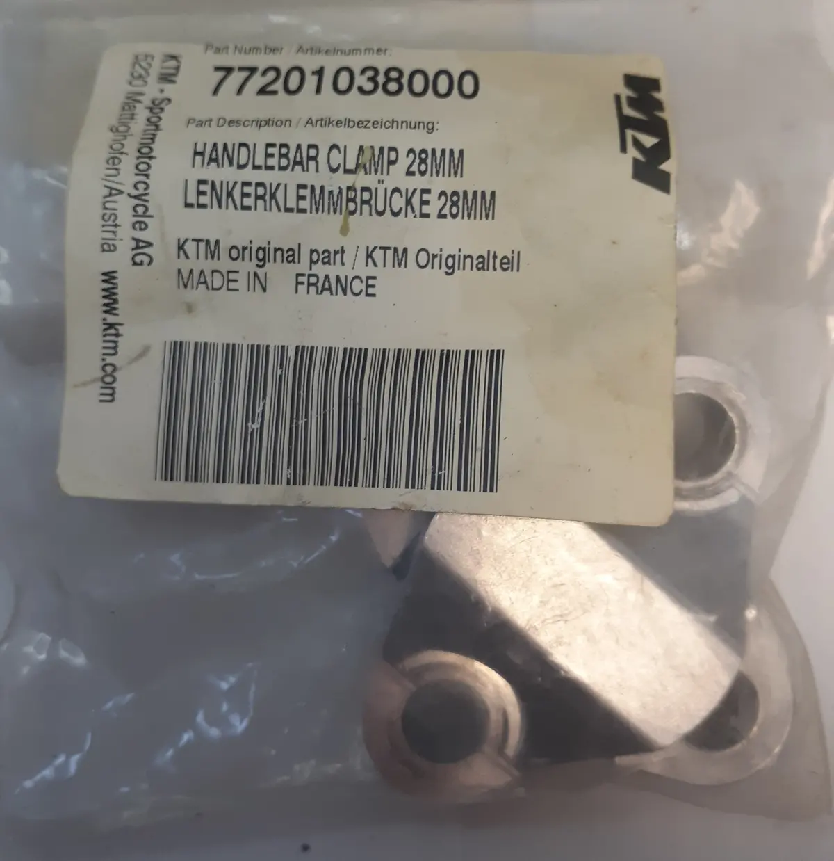 Ktm Handlebar Clamp 28Mm 1