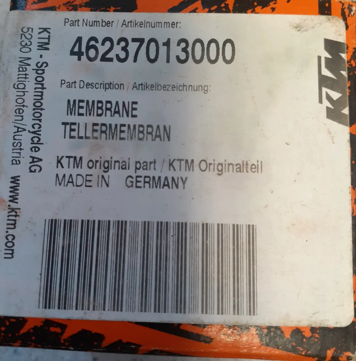 Ktm 65Sx Cylinder Head Membrane 1