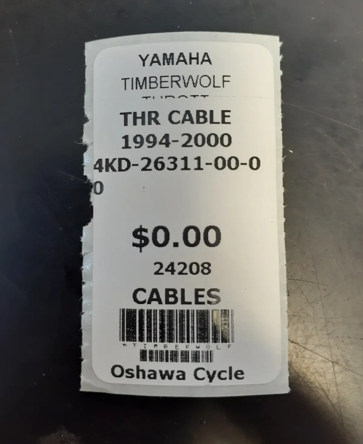 Timberwolf Throttle Cable 1 1