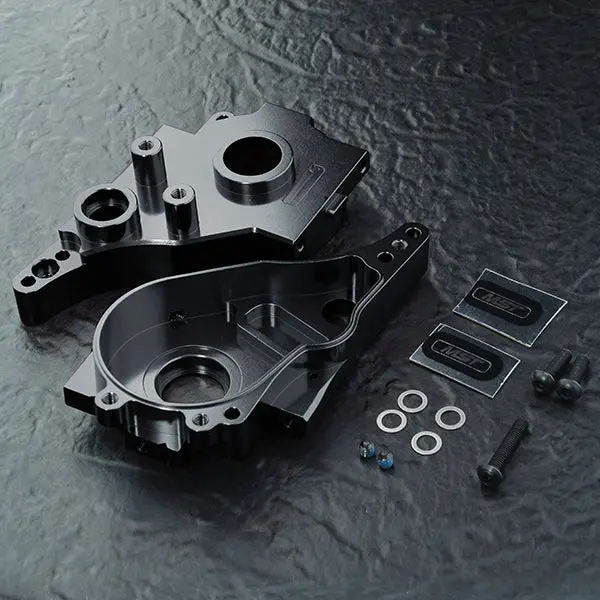 210642Bk  Rmx 2.0 Alum. Spur Gearbox Set (Black) 1