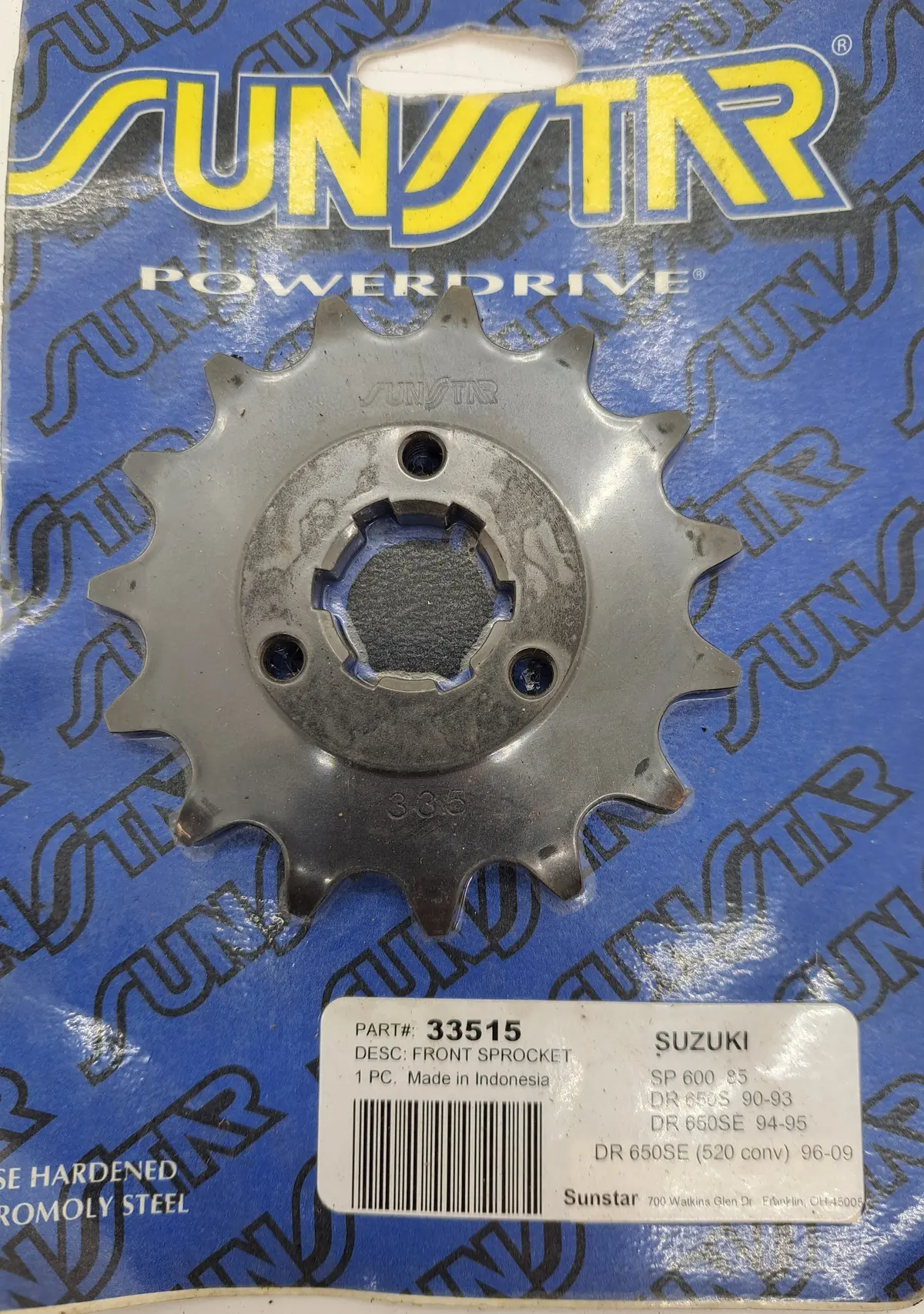 Dr650 Sp600 Front 15T Sprocket 1