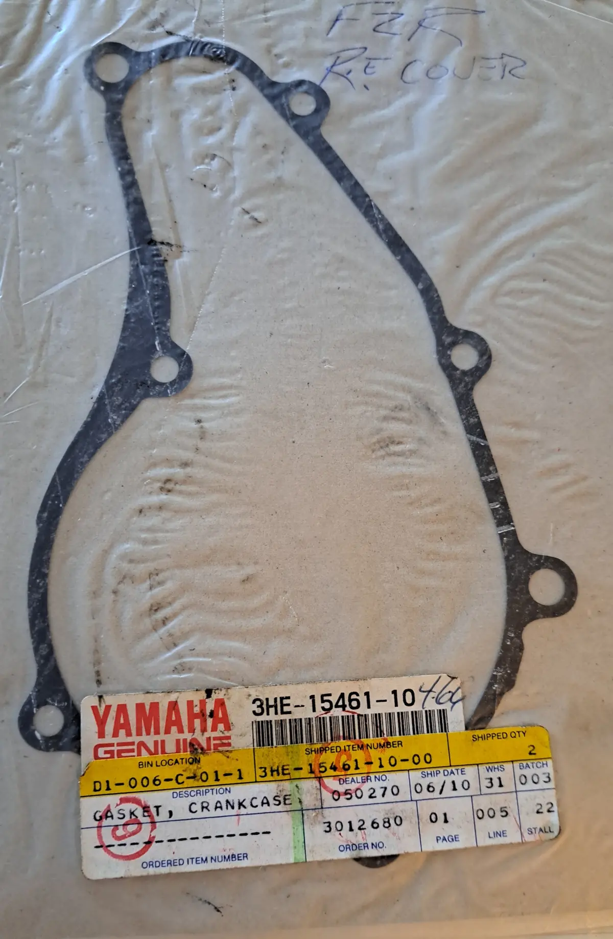 Fzr400 Fzr600 Crankcase Cover Gasket 2 1