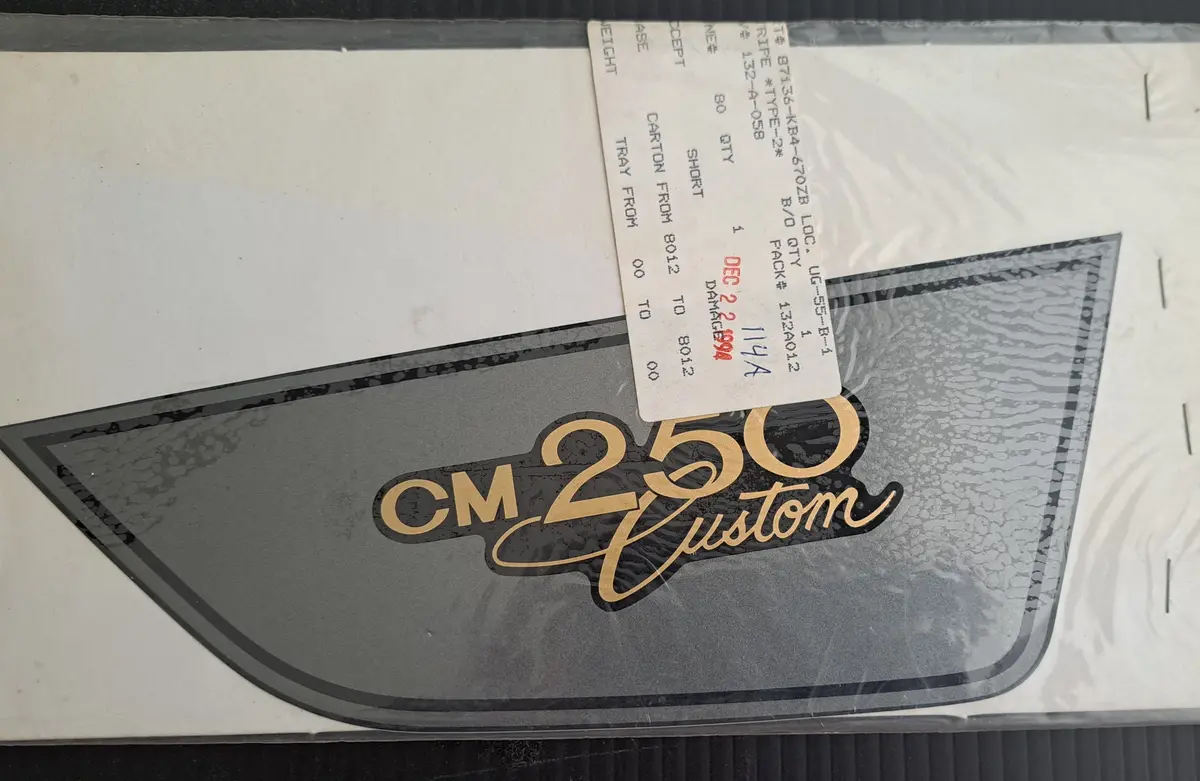 Cm250 Custom Right Side Cover Decal 1