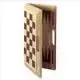 Deluxe 16" Beech Wooden 3 In 1 Chess/Backgammon Set 1