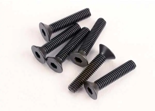 2553 Screws, 3X15mm Countersunk Machine (6) (Hex Drive) 1