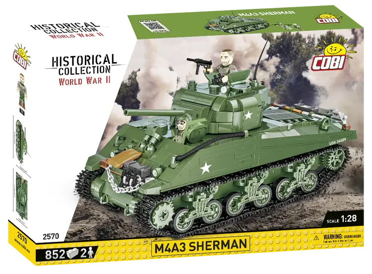 Cobi-2570 Cobi 852 Pcs Hc Wwii /2570/ M4a3 Sherman 1