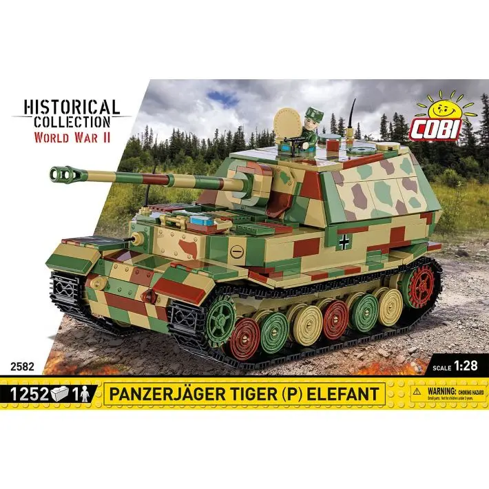 Cobi-2582 Cobi 1252 Pcs Hc Wwii /2582/ Panzerjager Tiger(P) Elefant 1