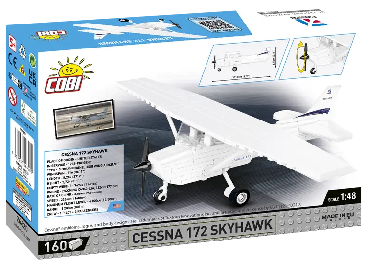 Cobi-26620 Cessna 172 Skyhawk Aircraft (White) 1