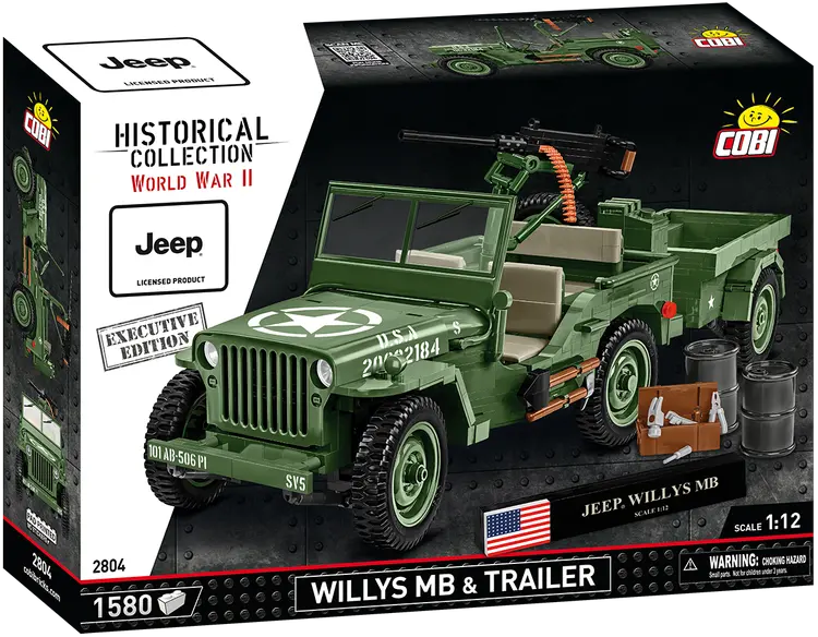 Cobi-2804 Cobi Executive Edition Jeep Willys Mb & Trailer 1