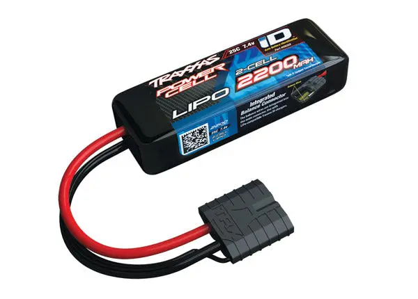 2820X Traxxas 2200Mah 2S 7.4V 25C Lipo Id Connector Soft Case 1