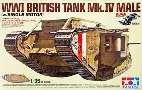 1:35 Wwi British Tank Mkiv Male (Motorized) 1