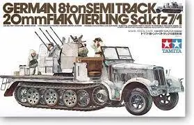 1:35 German 8Ton Semitrack 20Mm Flakviering Sd.Kfz7/1 1