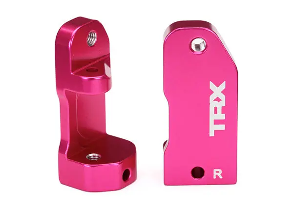 3632P Caster Blocks, 30-Degree, Pink-Anodized 6061-T6 Aluminum (Left & Right)/ Suspension Screw Pin (2) 1