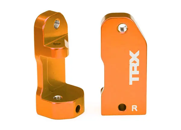 3632T Caster Blocks, 30-Degree, Orange-Anodized 6061-T6 Aluminum (Left & Right)/ Suspension Screw Pin (2) 1