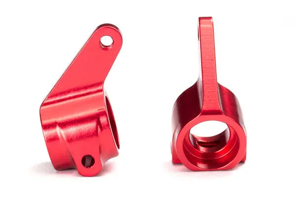 3636X Steering Blocks, Rustler®/Stampede®/Bandit® (2), 6061-T6 Aluminum (Red-Anodized)/ 5X11mm Ball Bearings (4) 1