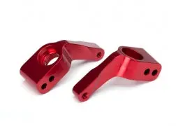 3652X Stub Axle Carriers, Rustler®/Stampede®/Bandit (2), 6061-T6 Aluminum (Red-Anodized)/ 5X11mm Ball Bearings (4) 1