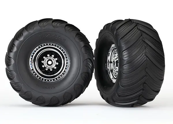 3663X Traxxas Bigfoot #1 Tires And Wheels (Rear) 1