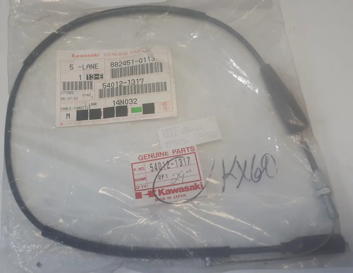 Kdx80 Kx80 Throttle Cable 1