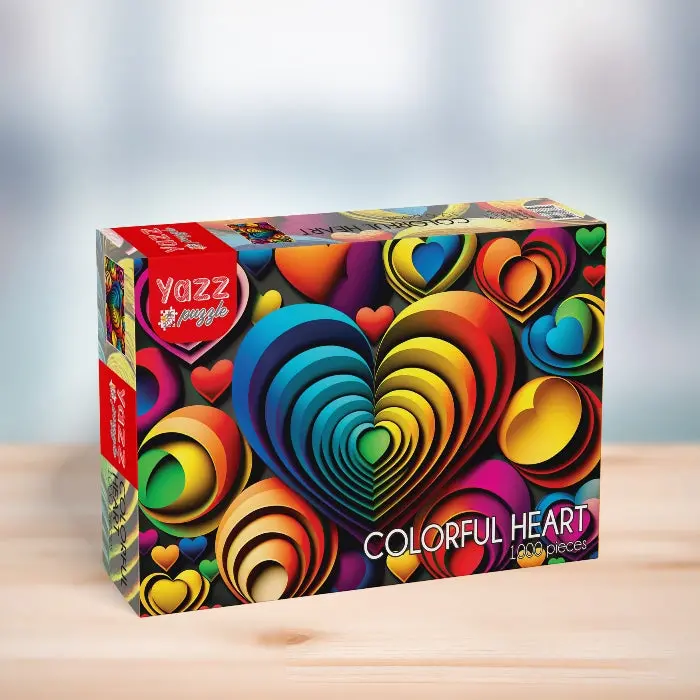 Colorful Heart 1000-Piece Puzzle 1